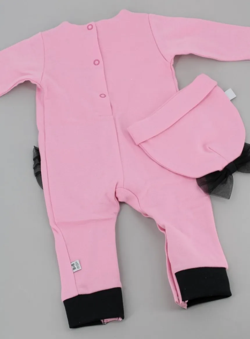Set bébé fille : combinaison + bonnet