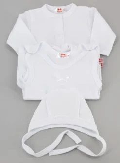 Set bébé fille : pyjama + veste + bonnet
