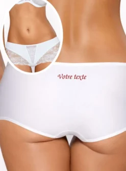Shorty dentelle blanche Mia