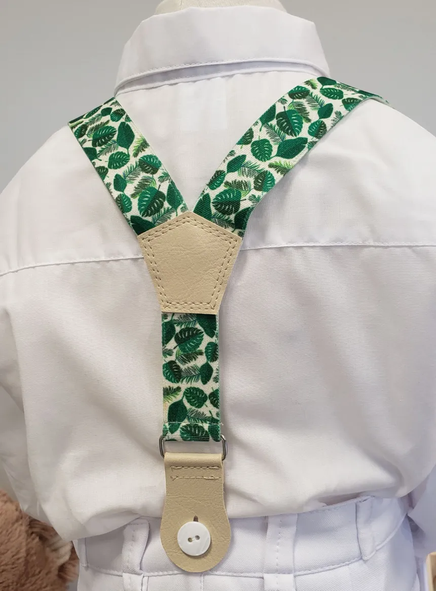 Tenue baptême bébé garçon - thème jungle