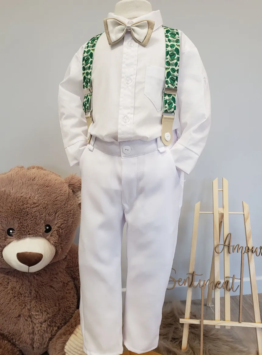 Tenue baptême bébé garçon - thème jungle