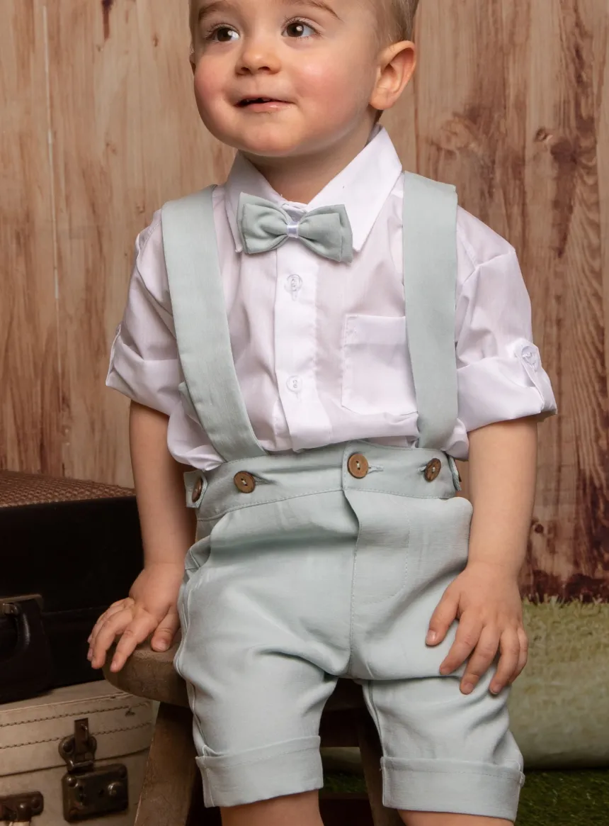 Tenue cérémonie petit garçon vert pastel collection Songe