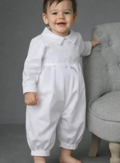 Tenue de baptême Garçon combinaison et tablier