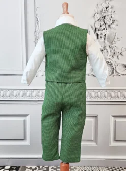 Tenue de cérémonie petit garçon verte