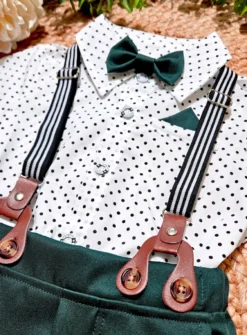 Tenue de cérémonie petit garçon vert sapin