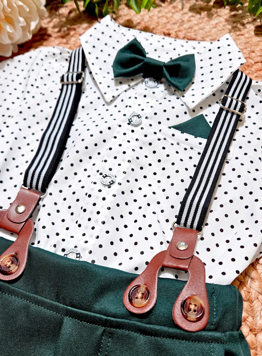 Tenue de cérémonie petit garçon vert sapin