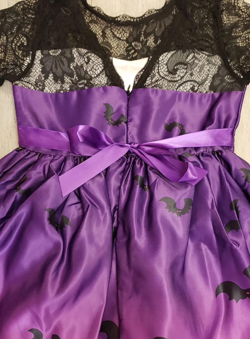Tenue halloween Robe fille chic Chauve souris
