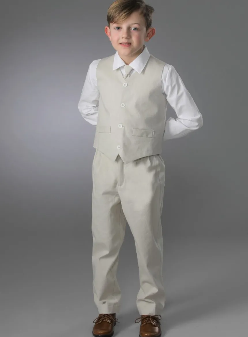Tenue mariage garçon coton Oliver 4p.