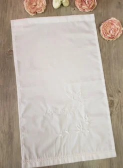 tissu de bapteme broderie Mon Baptême et Colombe