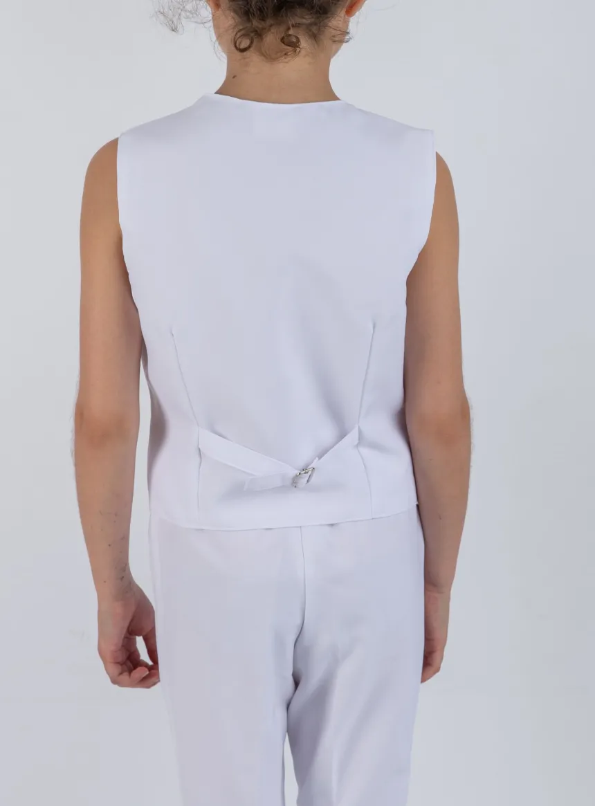 Top bustier fille blanc