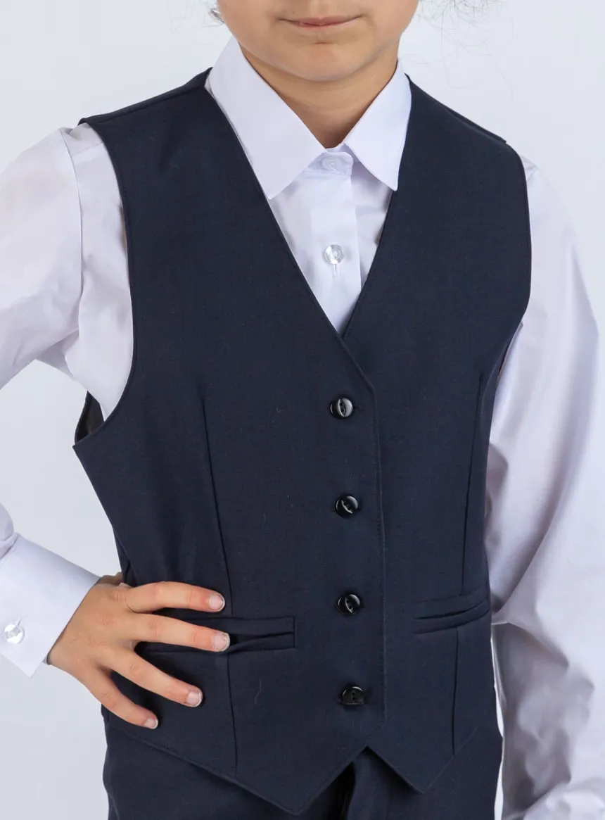 Top bustier fille bleu marine