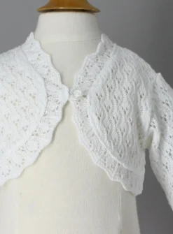 Tricot gilet bébé ou fille blanc