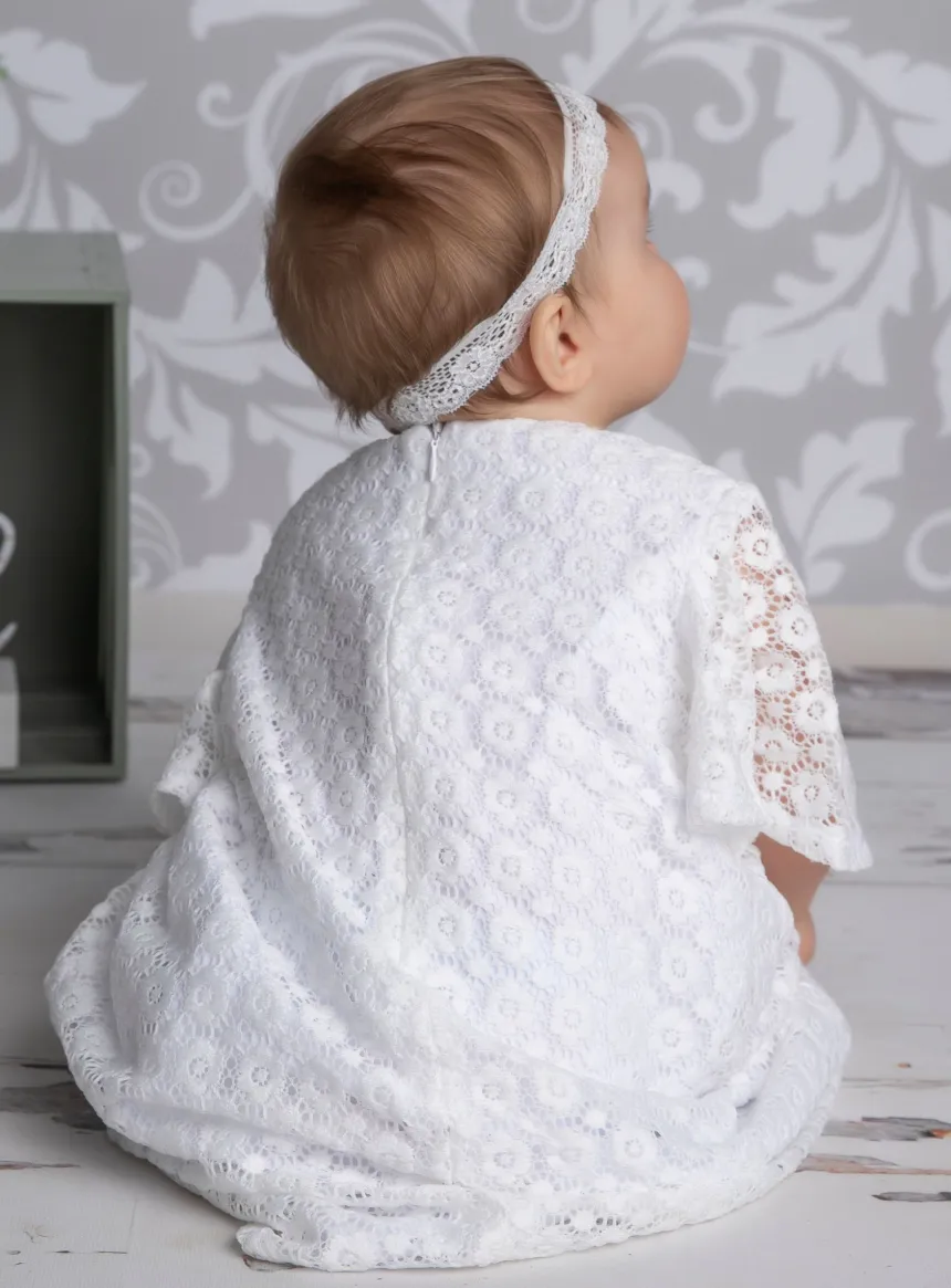 Tunique baptême bébé fille