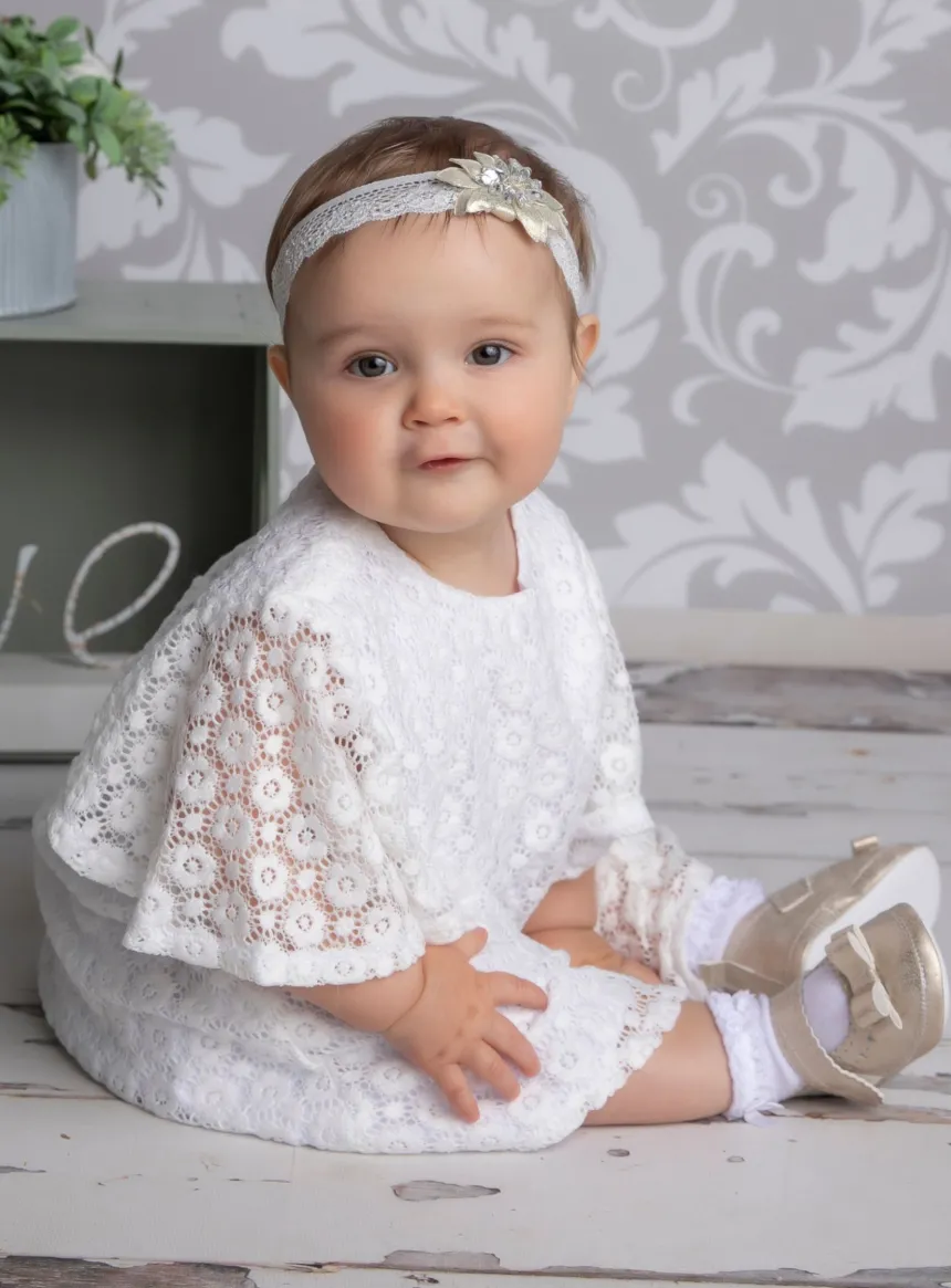 Tunique baptême bébé fille