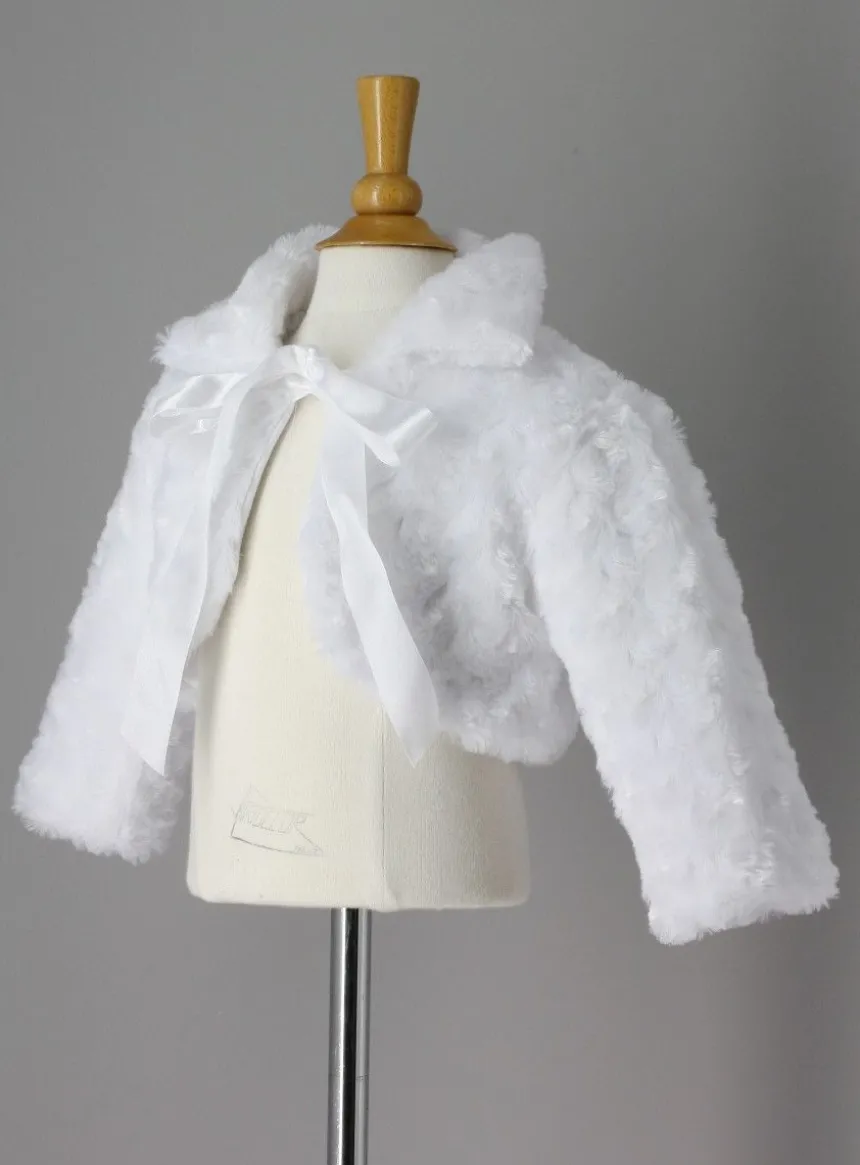 Veste blanche baptême fille
