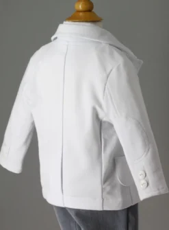 Veste blanche bébé garçon 100% coton