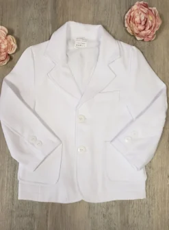 Veste blanche cérémonie bébé ou petit garçon