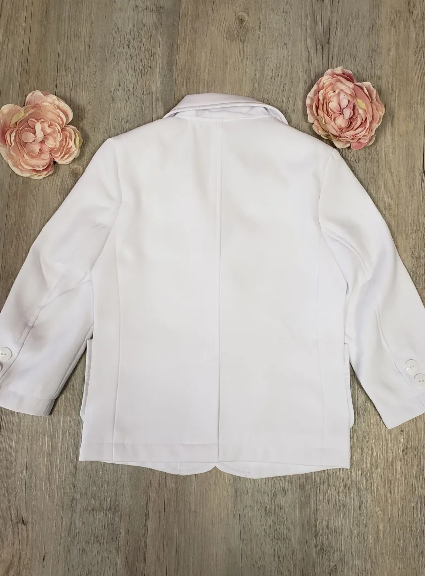 Veste blanche cérémonie bébé ou petit garçon