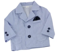 Veste costume bébé et garçon rayée