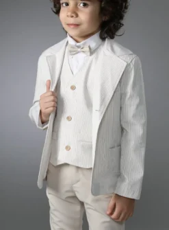 Veste costume bébé et garçon rayée
