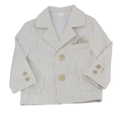 Veste costume bébé et garçon rayée