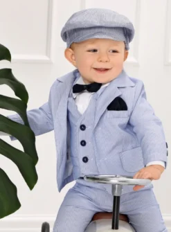 Veste costume bébé et garçon rayée