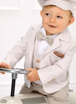 Veste costume bébé et garçon rayée