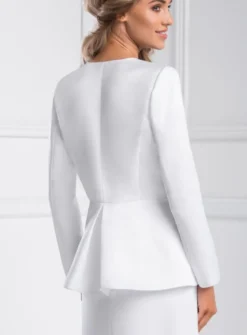 Veste de cérémonie pour femme en satin, manches longues