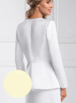 Veste de cérémonie pour femme en satin, manches longues