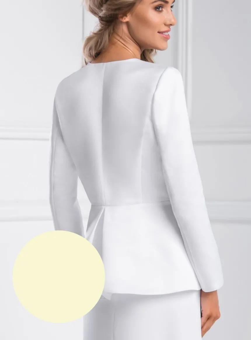 Veste de cérémonie pour femme en satin, manches longues
