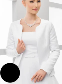 Veste de mariée satin manches longues