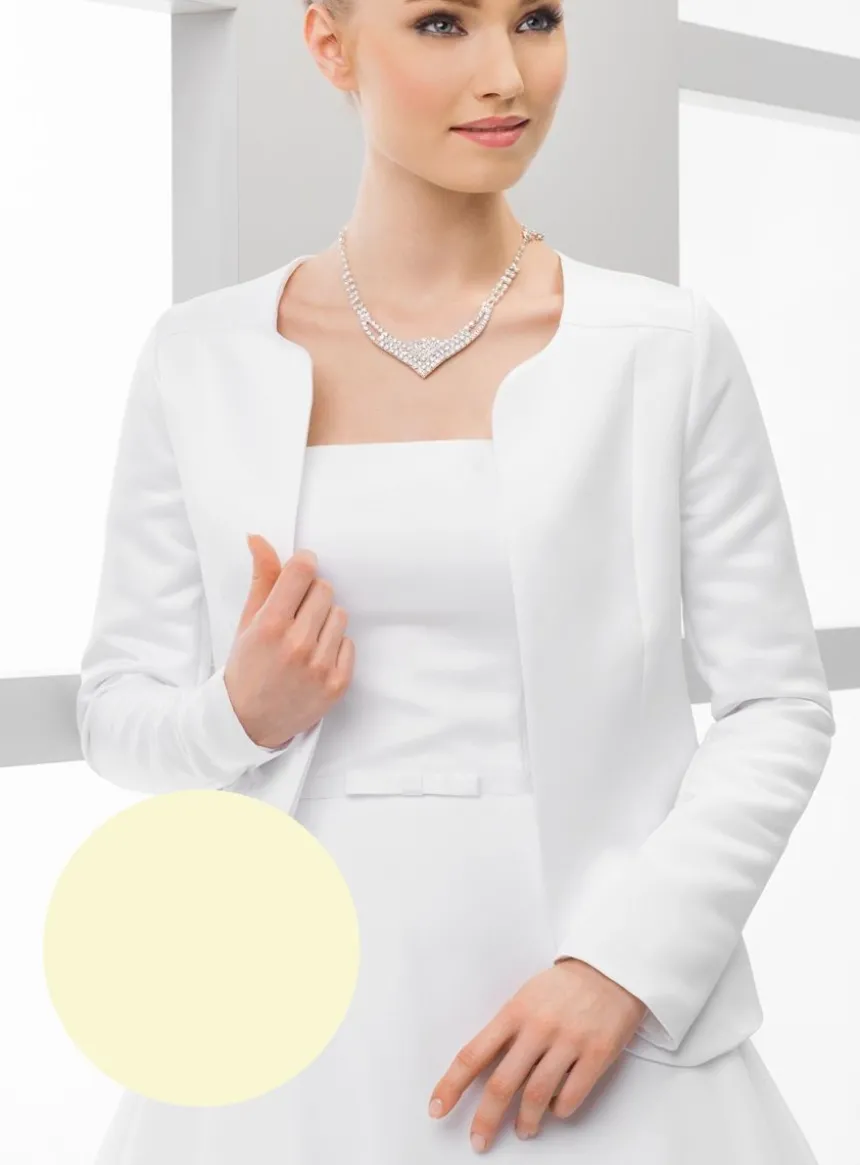 Veste de mariée satin manches longues