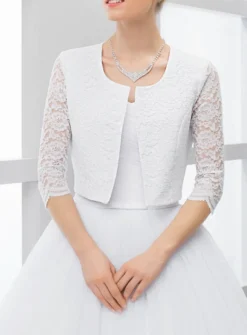 Veste dentelle femme manches 3/4