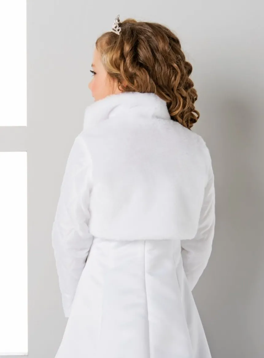 Veste enfant matelassée et fausse fourrure