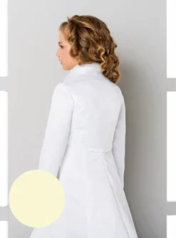 Veste enfant satin et fausse fourrure
