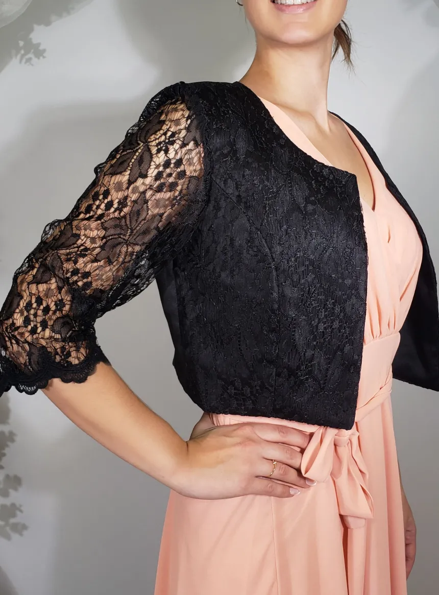 Veste femme dentelle noir