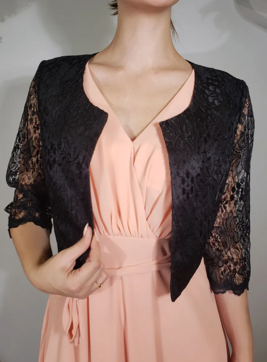 Veste femme dentelle noir