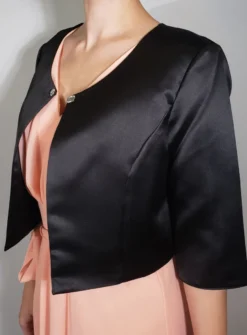 Veste femme satin manches 3/4