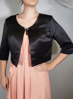 Veste femme satin manches 3/4