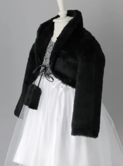 Veste fille fausse fourrure