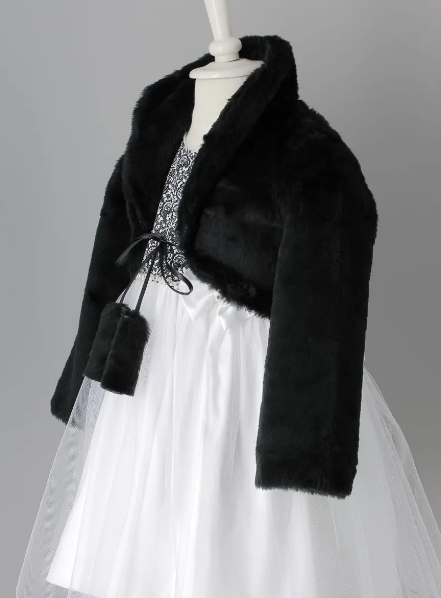 Veste fille fausse fourrure