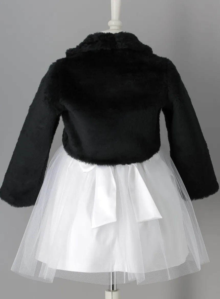 Veste fille fausse fourrure