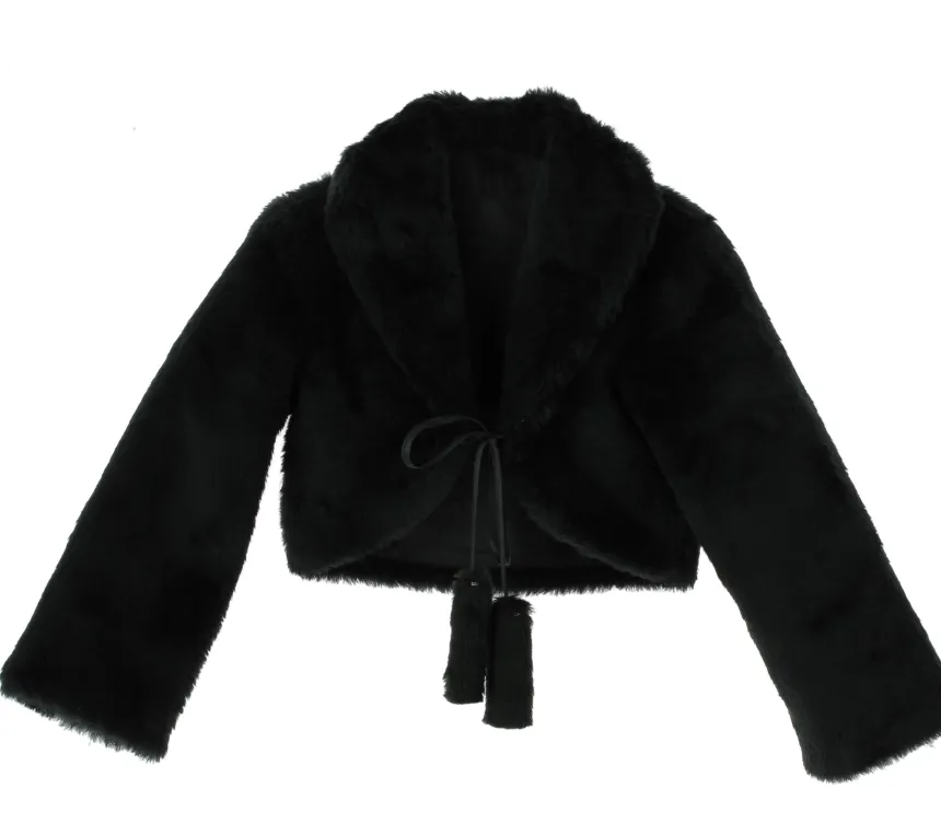 Veste fille fausse fourrure