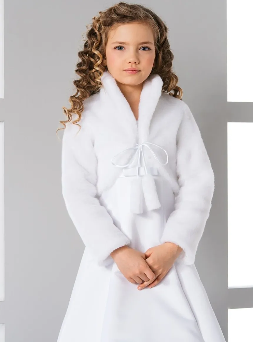 Veste fille fausse fourrure