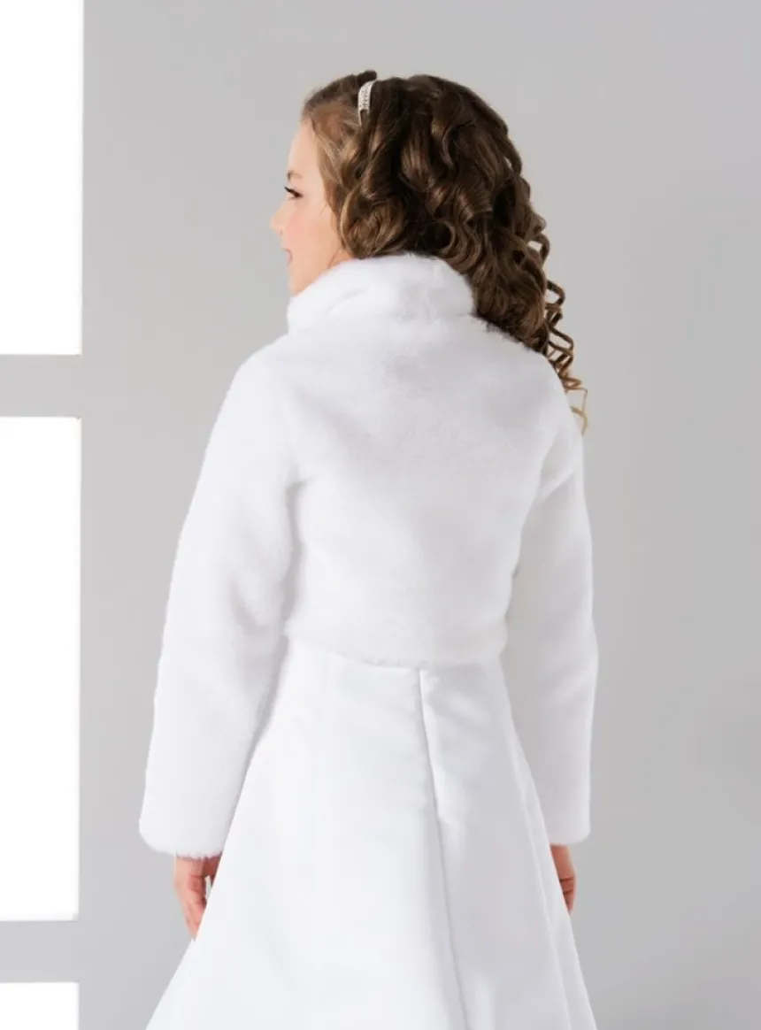 Veste fille fausse fourrure