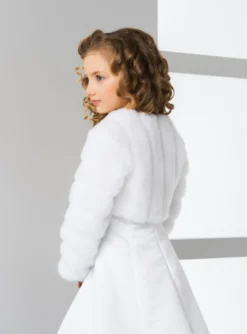 Veste fourrure enfant côtelée