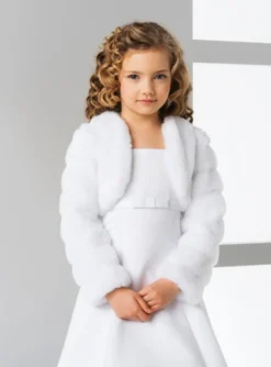 Veste fourrure enfant côtelée