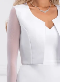 Veste habillée femme pour mariage en satin et mousseline élastique