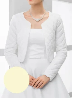 Veste mariage femme matelassé manches longues