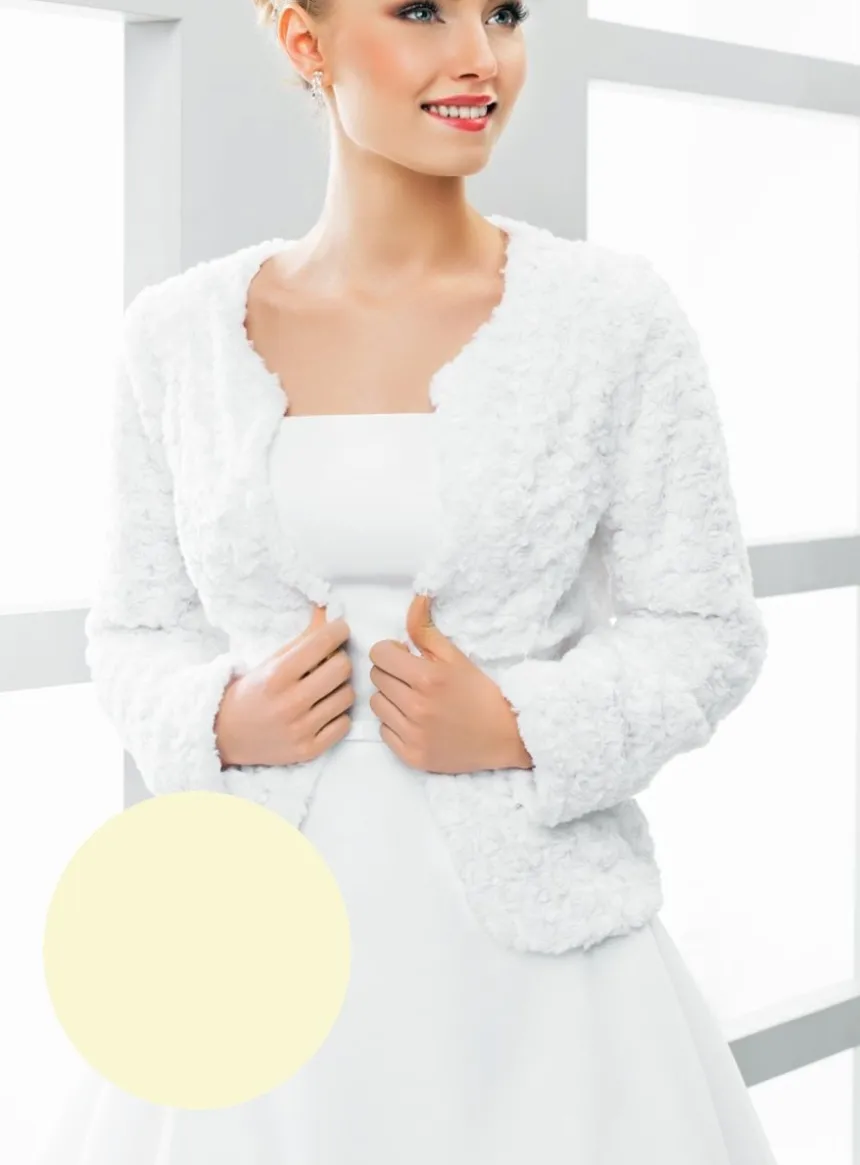 Veste mariage fourrure torsadée